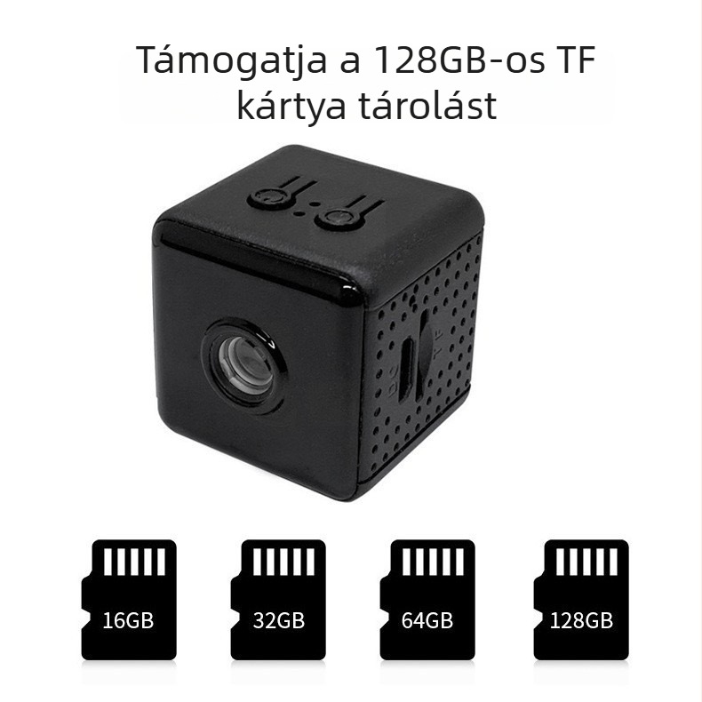 Wi‑Fi IP kamera, 2.4 mm objektív, 480P felbontás, infravörös éjszakai látás 10 m-ig, beltéri használatra
