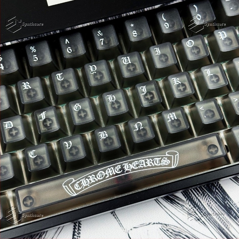 Pc130 keycap készlet — Synthcore, univerzális kompatibilitás, ABS anyag, tengelymentes, legfeljebb 87 billentyű