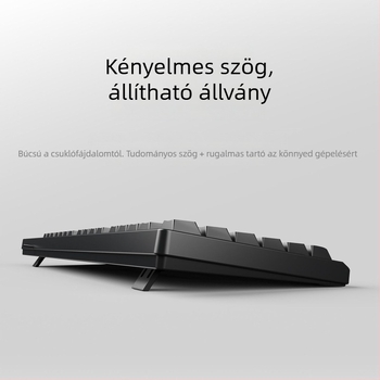 Kábeles billentyűzet és egér készlet, numerikus billentyzettel, Type-C csatlakozás, csendes billentyűk, kompatibilis asztali számítógéppel