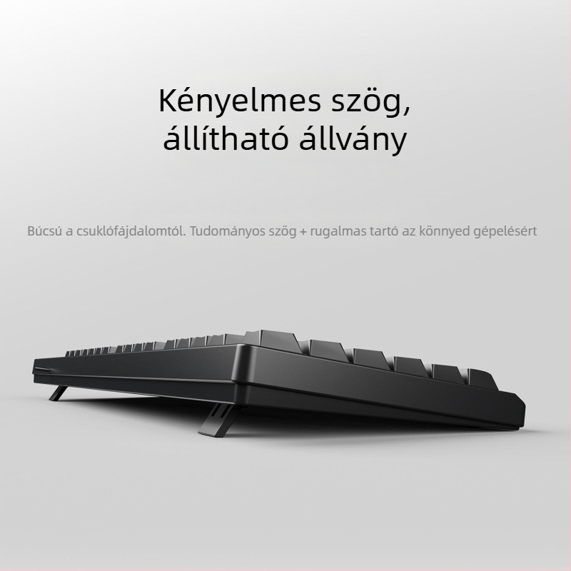 Kábeles billentyűzet és egér készlet, numerikus billentyzettel, Type-C csatlakozás, csendes billentyűk, kompatibilis asztali számítógéppel