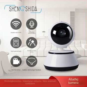 360°-os forogó HD biztonsági kamera 24/7 távoli megfigyelésre — 1080P, 5V, -10–50°C, IR távolság 10 m
