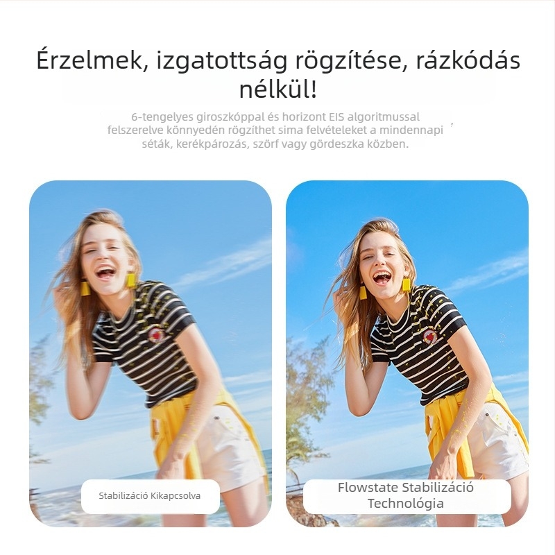 Go9 4K állati kamera stabilizációval, nyakba akasztható nézet első személyben, 20 MP érzékelő, 2 órás akkumulátor