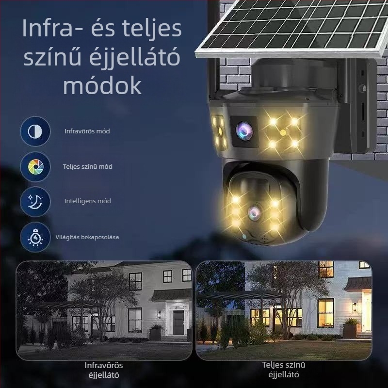 Beltéri/kültéri megfigyelő kamera, 360° lefedettség, minimális megvilágítás 0,00001 lx, 1/3 hüvelykes szenzor, működési hőmérséklet -10…60°C