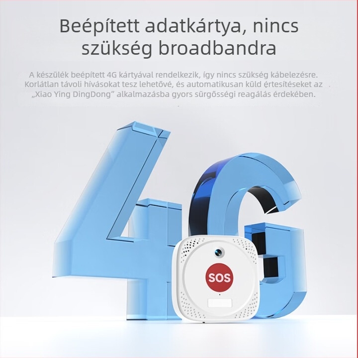 4G vészjelző gomb távoli telefonhívásokkal, vezeték nélküli SOS riasztórendszer magányosan élő idős emberek számára, beltéri és kültéri használatra, 12V tápegység