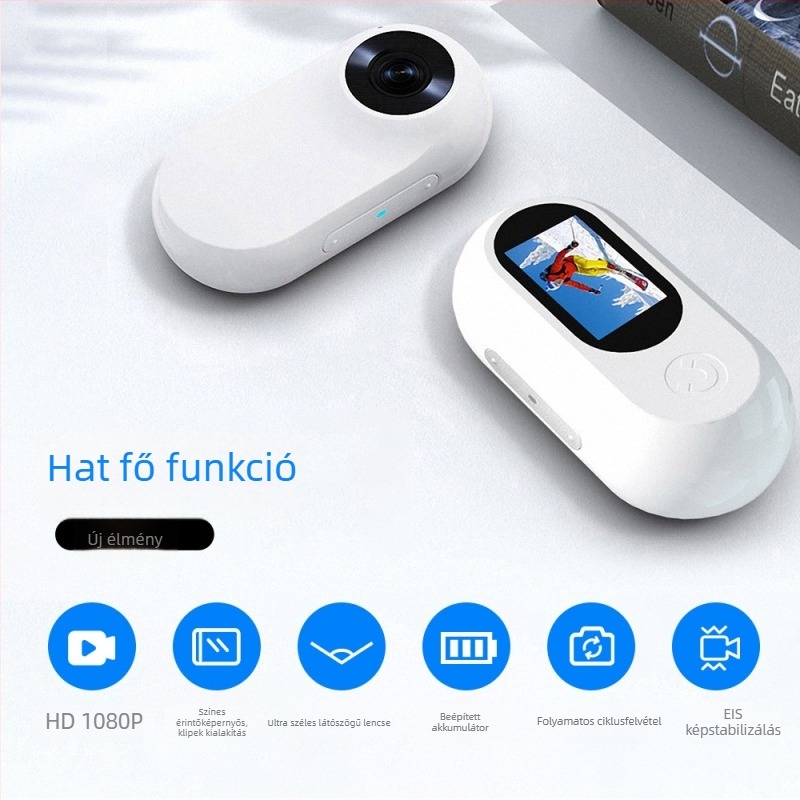 A100 mini ujj sportkamera, 16MP, 1.4 inch LCD, TF-kártya, akkumulátor kb. 70 perc