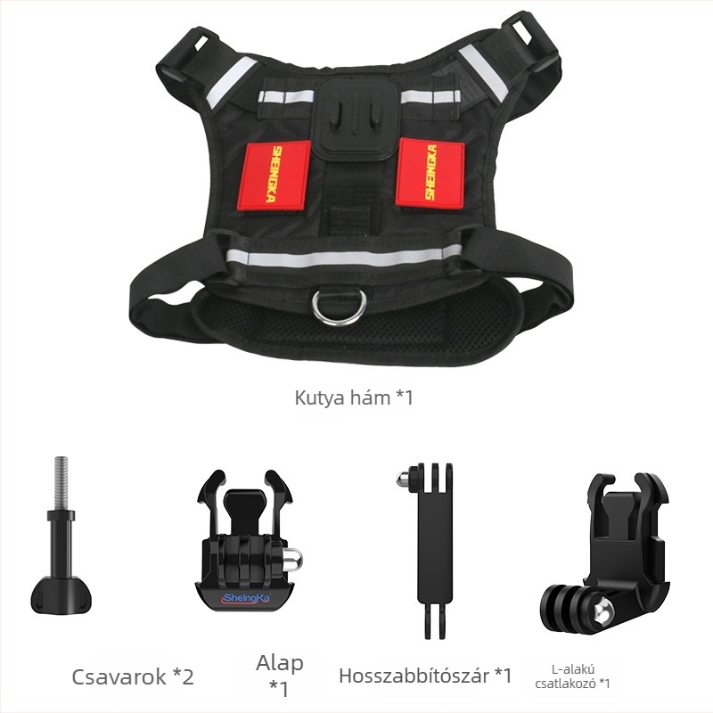 Chuxi Slim Bracket – Kutya hám kamera tartó — műanyag, kompatibil GoPro/DJI akciókamerákkal; engedélyezett magánmárkák