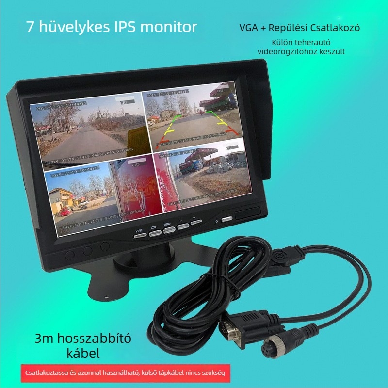 FANGLVE Autó LCD kijelző FL-VGA, TFT kijelző, VGA bemenet