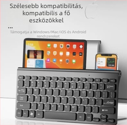 Vezeték nélküli billentyűzet és egér készlet – ultra vékony, csendes, Bluetooth, 98+ billentyű, mini hordozható, laptop kompatibilis
