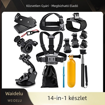 GoPro és DJI Action kamerákhoz készült úszó rúd kültéri készlet, 14-in-1 tartozékok, univerzális