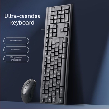 USB-s vezetékes billentyűzet és egér készlet PC-hez és notebookhoz