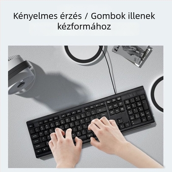 USB-s vezetékes billentyűzet és egér készlet PC-hez és notebookhoz