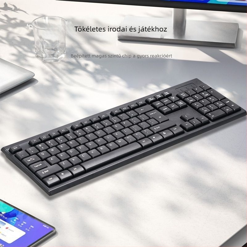 USB-s vezetékes billentyűzet és egér készlet PC-hez és notebookhoz