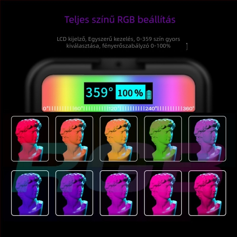 Mini LED töltőfény kültéri fotózáshoz, beépített akkumulátor, ≤10W, 3,7V