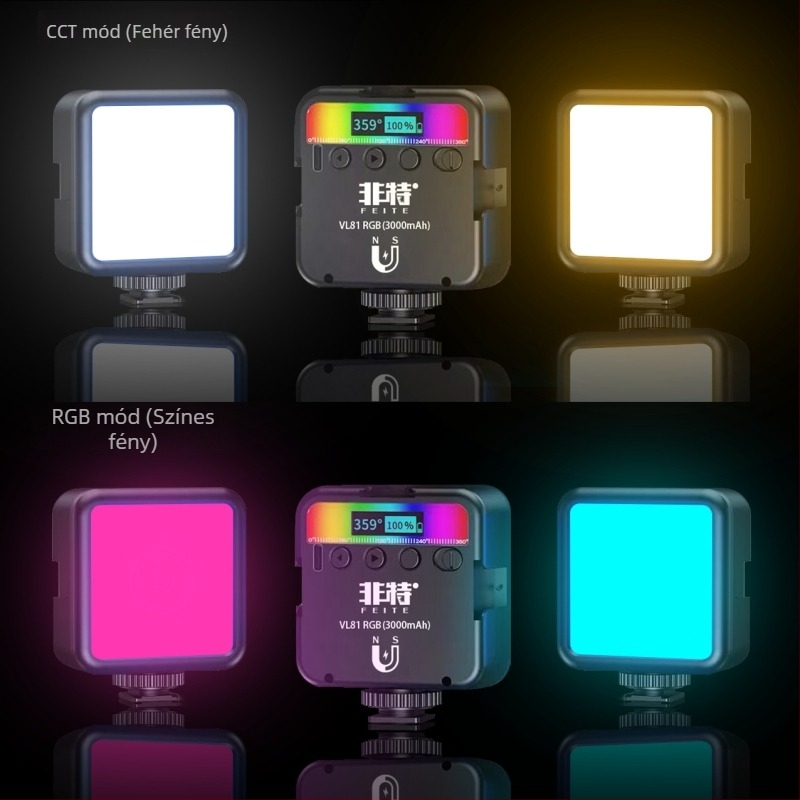 Mini LED töltőfény kültéri fotózáshoz, beépített akkumulátor, ≤10W, 3,7V