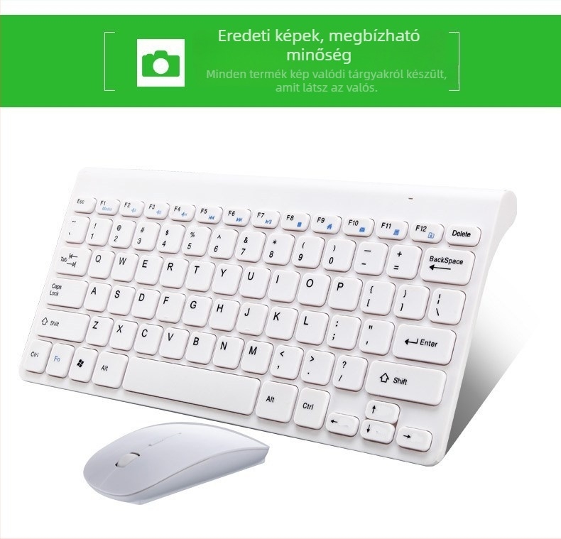 Minglide vezeték nélküli billentyűzet és egér készlet, USB vezeték nélküli billentyűzet és egér, 1000dpi, noteszgépre, otthoni és irodai használatra