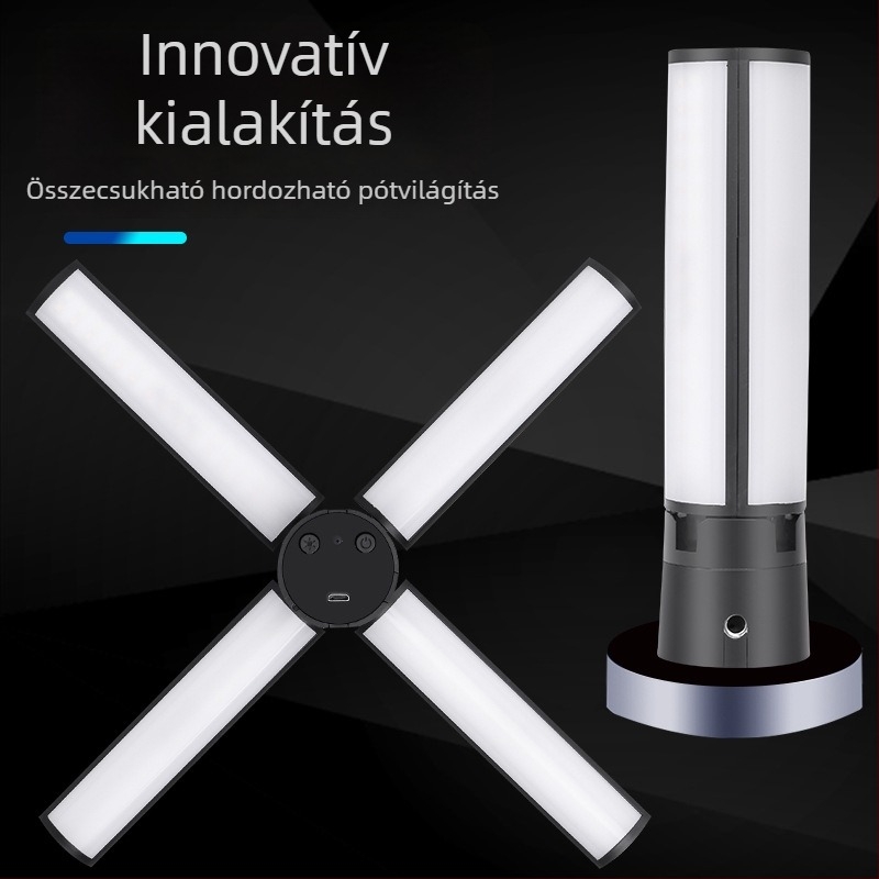 Összecsukható világítás élő közvetítéshez sminklámpával, hordozható zseblámpa, modell 6654, 10W, 5V