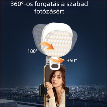 LED világítás szelfikhez és élő közvetítéshez - három fényhőmérséklet-beállítás, teljesítmény 10W alatt