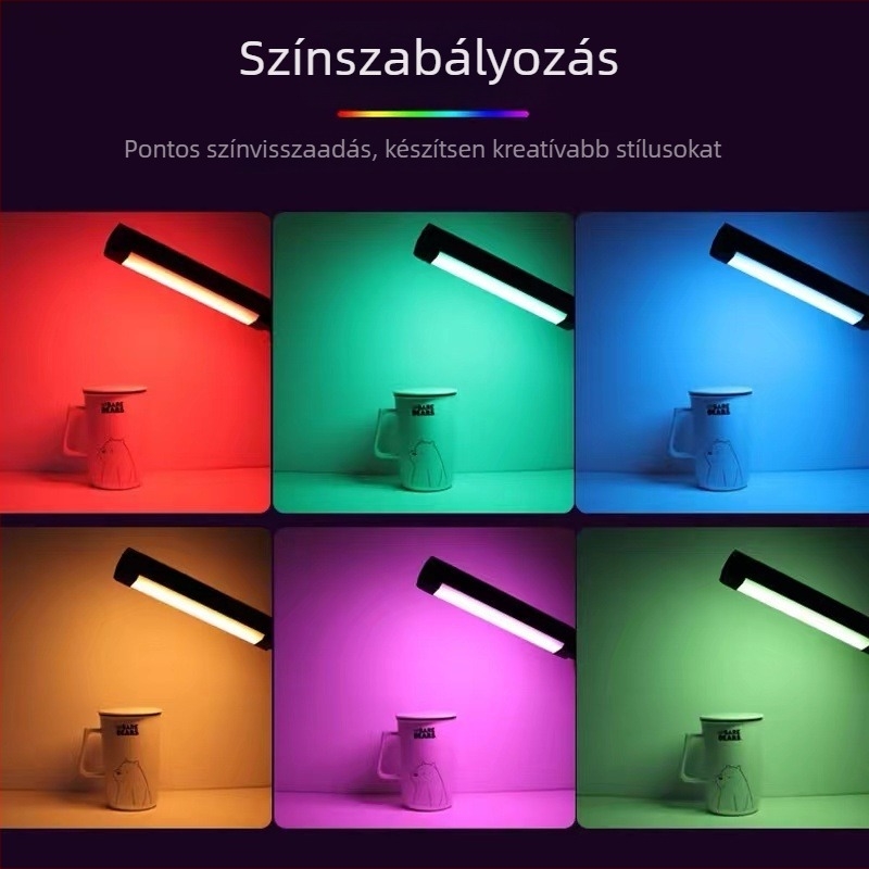 Tesio Élő közvetítéshez kitöltő fény, hordozható kézi, 4W, két színhőmérséklet, 3.7V