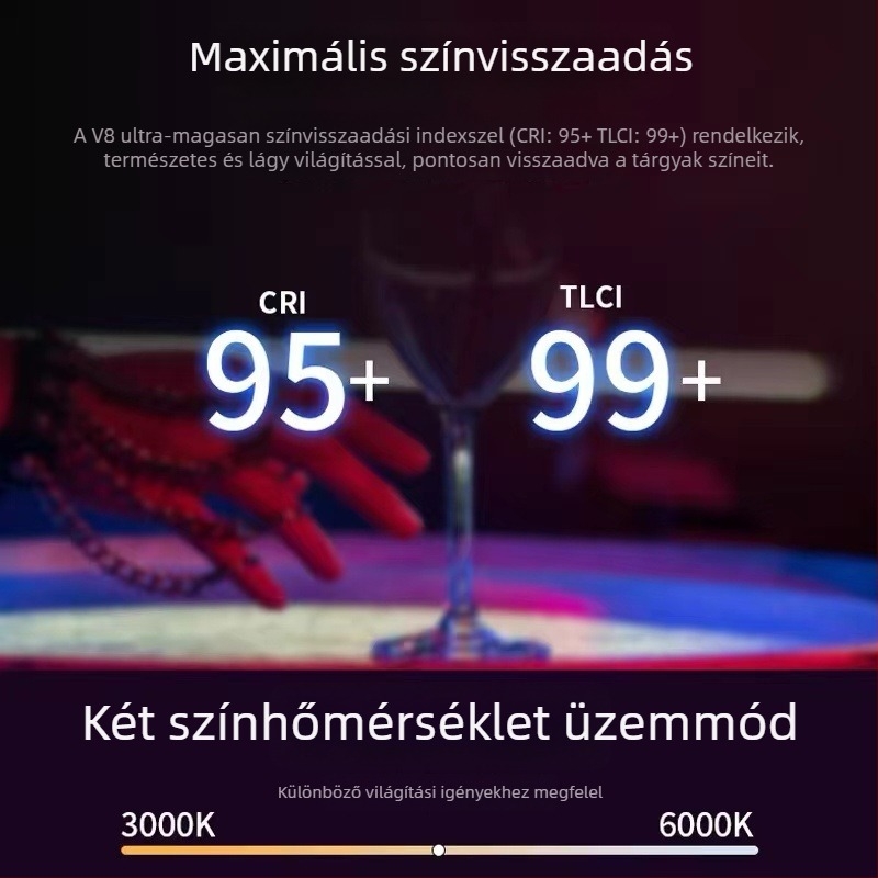 Tesio Élő közvetítéshez kitöltő fény, hordozható kézi, 4W, két színhőmérséklet, 3.7V