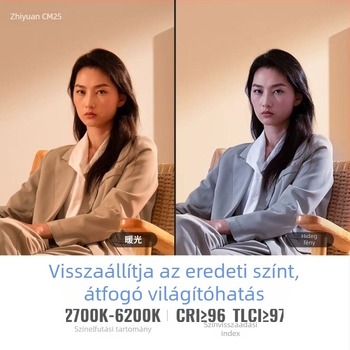 Zhiyun CM25 Fotózásához használt világítás, hordozható kézi fény, kettős színhőmérséklet, 25W, 12V