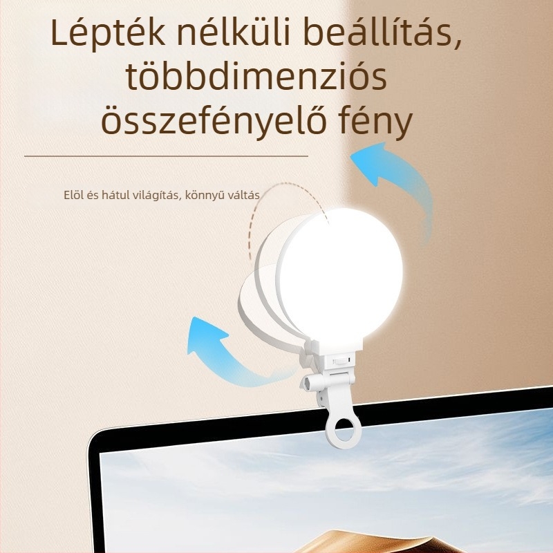Mini LED töltőfény fotózáshoz és élő közvetítésekhez, modell F01, háromszínű LED, 3.5W, 5V, kézben tartható