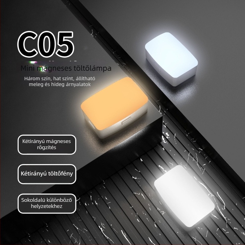 LED töltőfény C05 – háromszínű színhőmérséklet, teljesítmény kevesebb mint 10W, feszültség 3,7V