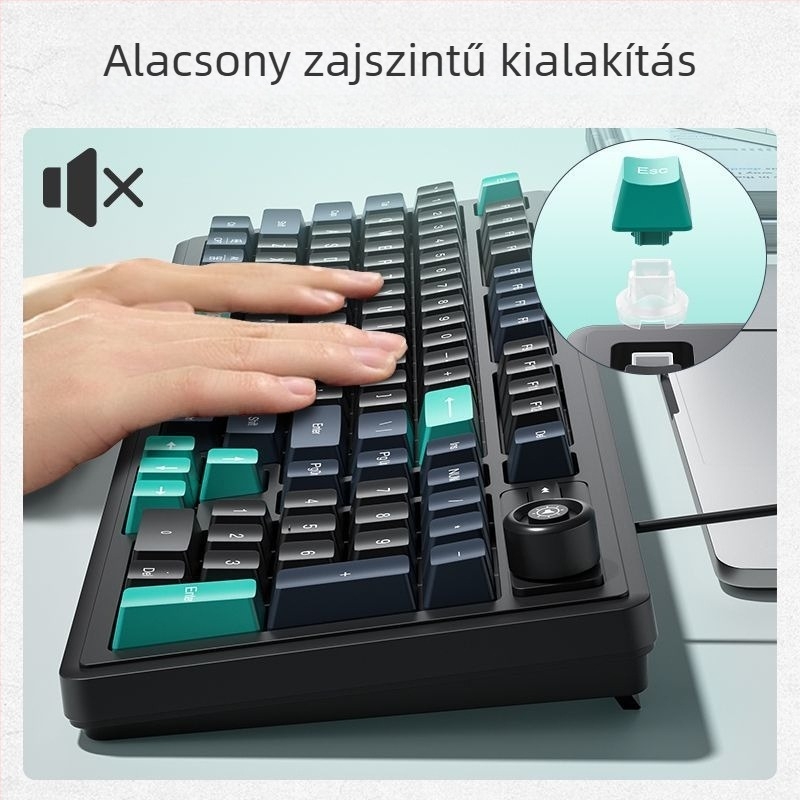Vezetékes USB billentyűzet és egér készlet játékokra és e-sportokra, hangerőszabályzó