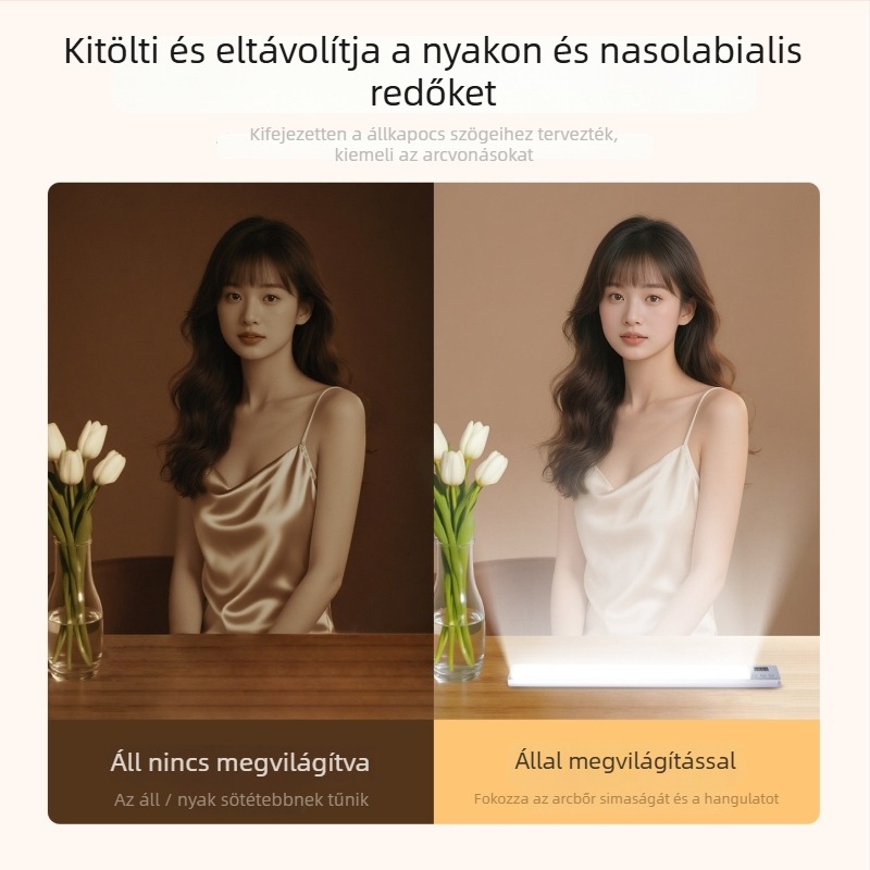 LED segédfény asztali élő közvetítéshez - fény a szépségápoláshoz három színhőmérséklettel, 10–50W, 5V