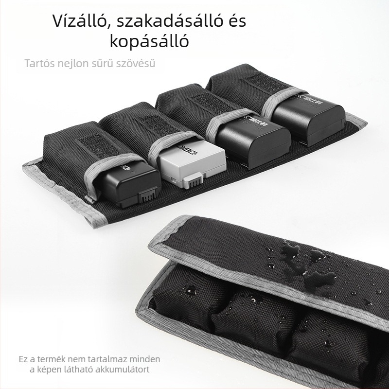 MK Kamera Akkumulátor és SD-kártya Szervező Táska – Oxford anyag, univerzális DSLR-hez, súly 0,05 kg, 2023-as megjelenés