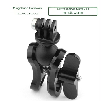 GoPro 13 Series Akciókamera Ball Head Clamp Adapter Base — Alumíniumötvözet + Műanyag, Kompatibilis merülő fénnyel