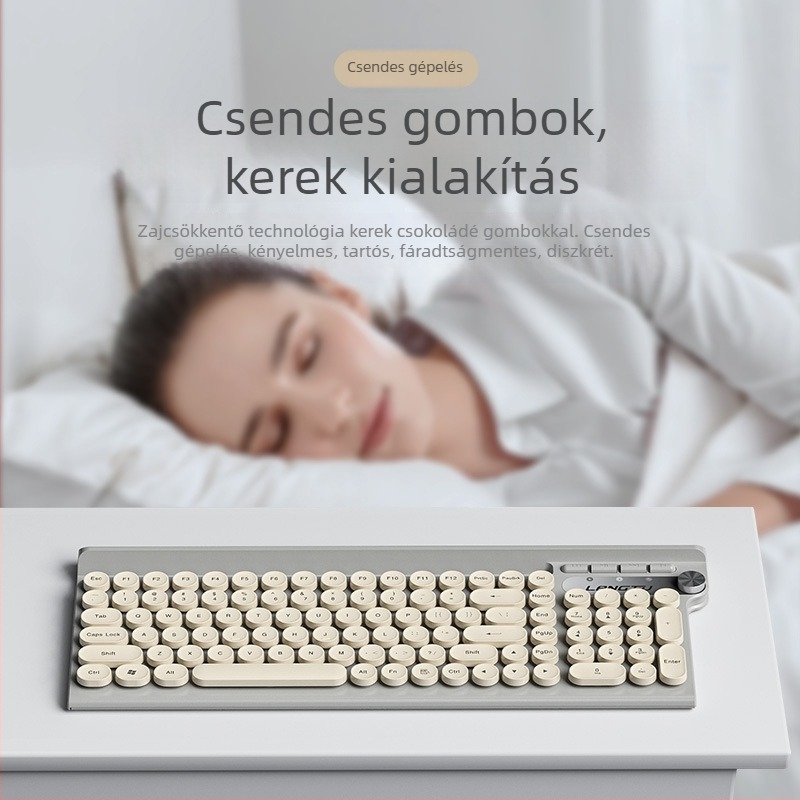 LT500 Vezeték nélküli billentyűzet–egér készlet – 2,4 GHz vezeték nélküli kapcsolat, USB billentyűzet és egér interfész, 4000 DPI optikai érzékelő, ergonómikus, vízálló