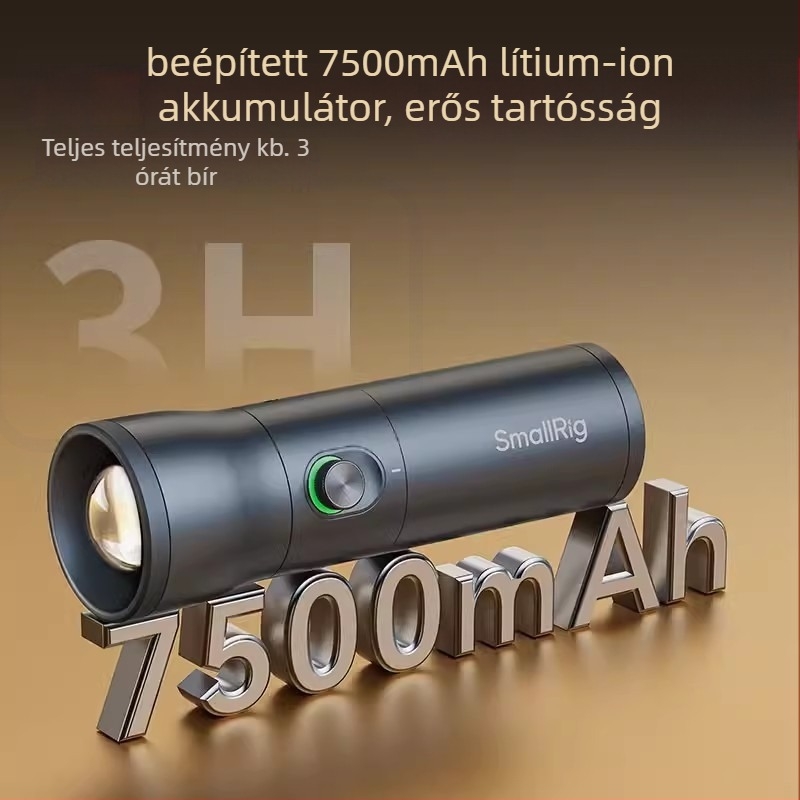 SmallRig LED töltőfény, hordozható kézi 10W, állítható színhőmérséklet 2500–9900K, modell 4634, 5V/2A