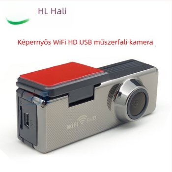 USB rejtett autós dashcam Wi‑Fi-vel, 1080p éjszakai felvétel és 24 órás parkolófigyelés