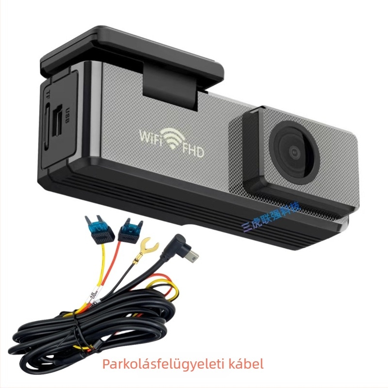 USB rejtett autós dashcam Wi‑Fi-vel, 1080p éjszakai felvétel és 24 órás parkolófigyelés
