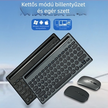 K1000 vezeték nélküli billentyűzet és egér készlet – Bluetooth és 2.4G kettős üzemmód, 100 billentyű, kompatibil notebook, tablet, asztali számítógép és okostelefon