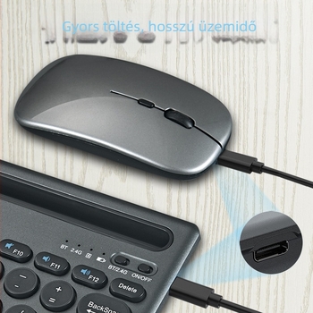 K1000 vezeték nélküli billentyűzet és egér készlet – Bluetooth és 2.4G kettős üzemmód, 100 billentyű, kompatibil notebook, tablet, asztali számítógép és okostelefon