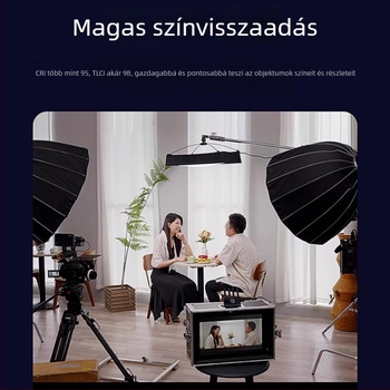 LED stúdió világítás kettős színhőmérséklettel, 150W, 220V