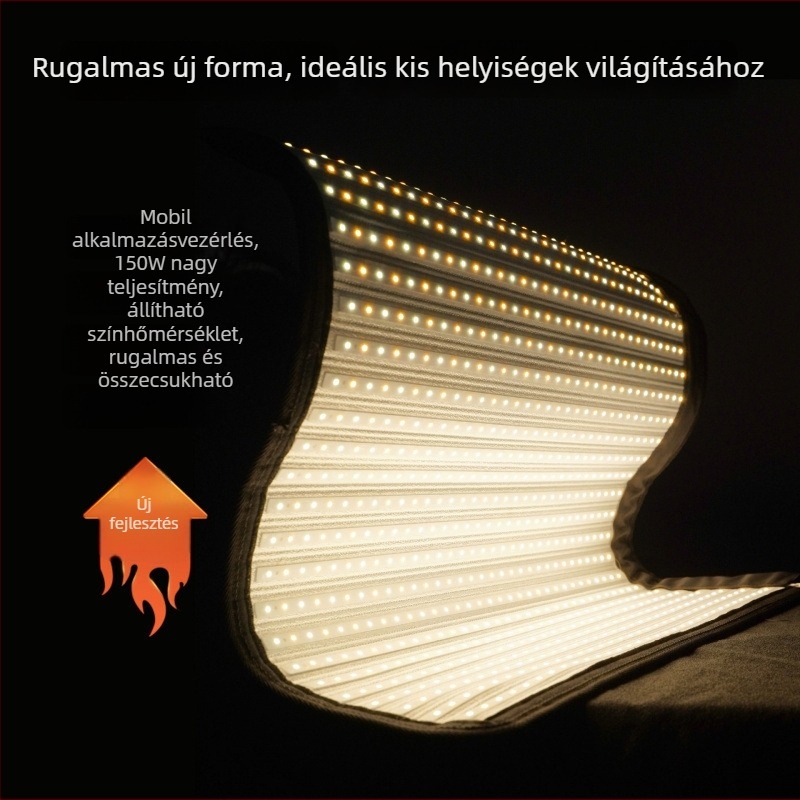 LED stúdió világítás kettős színhőmérséklettel, 150W, 220V