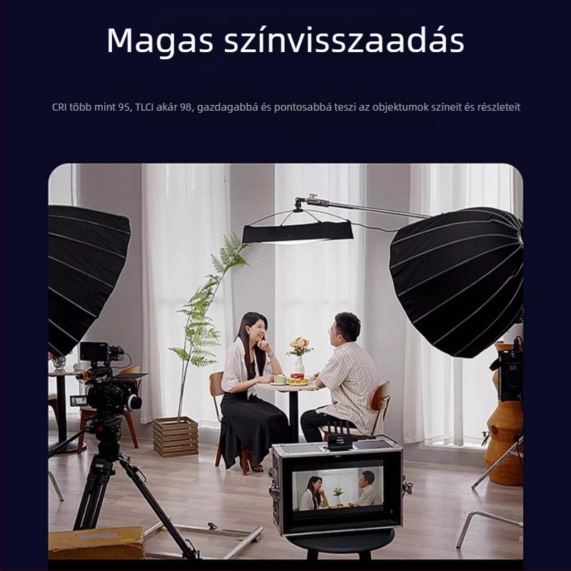 LED stúdió világítás kettős színhőmérséklettel, 150W, 220V