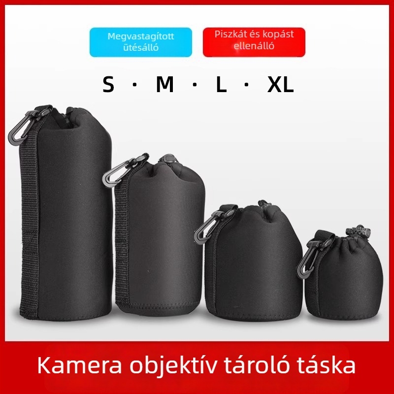 SLR fényképezőgép objektív táska — védő kupak, tároló rekesz és deréktáska