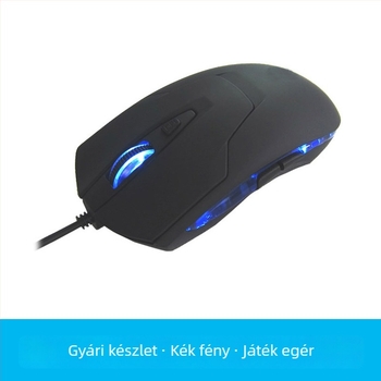 HYO-07 optikai egér, USB-C vezetékes, 1200dpi, 6 gomb, ergonómikus asztali használatra