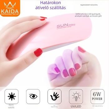 Egér alakú köröm-lámpa – kézben tartható mini szárító lámpa, modell SUN mini; származás Zhejiang; nettó tömeg 85 g; OEM márka; 200 db/doboz