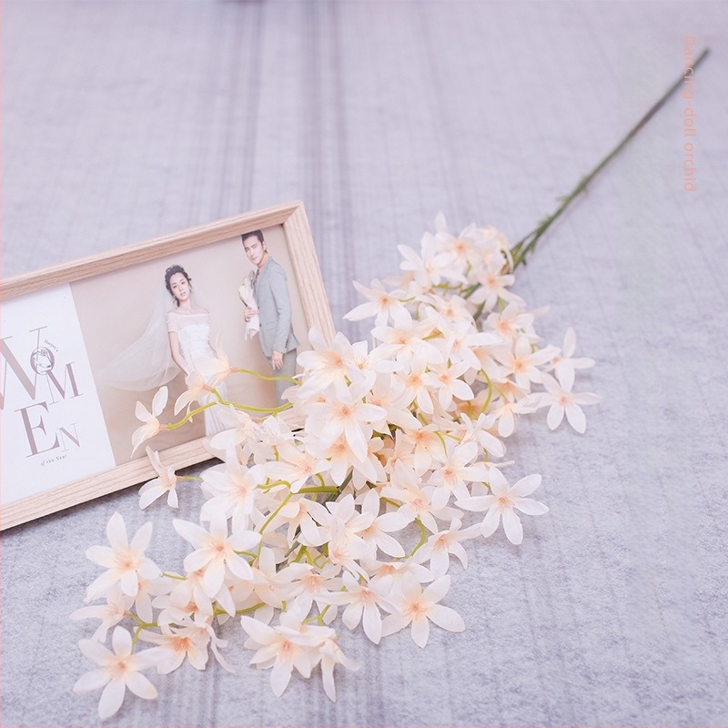 Selyem orkide esküvői díszítés; selyem virágok; orchidea; cél: esküvő