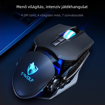 G530 optikai USB gaming egér, 6400 DPI, 6 gomb, kábeles, állítható DPI (4 szint), ergonómikus