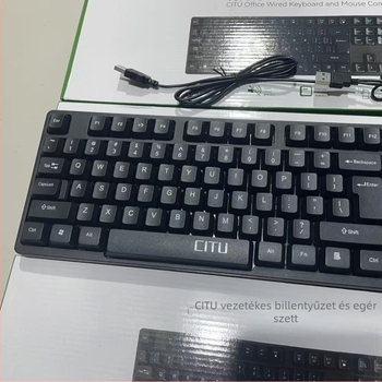 Prickly rabbit C8800 USB vezetékes billentyűzet és egér készlet, 1000 DPI, ergonomikus dizájn, 1,3 m kábel