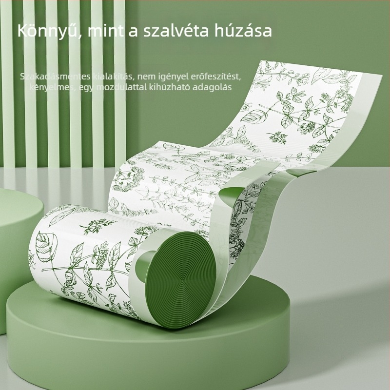 Artemisia illatú háztartási szemeteszsákok, tépésállóak, extra vastagok, nagy méretűek, zsinóros, otthonra és irodába