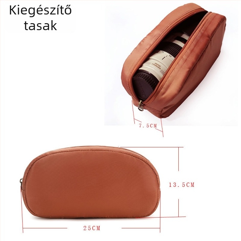 SLR fényképezőgép táska DIY rekeszekkel, poliészter anyagú, Velcro zárás, 008 modell, lélegző és ütésálló