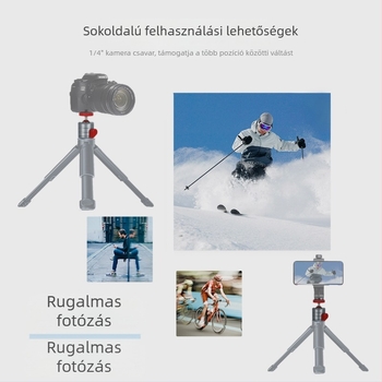 Q18 mini gömbfej – kettős panoráma, 360° vízszintes forgatás, -80°–+90° függőleges, alumíniumötvözet, könnyű 81 g, univerzális