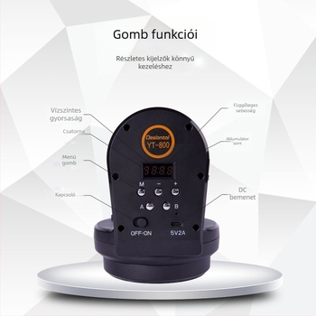 Elektromos gimbal okostelefonhoz és tükör nélküli kamerához, távirányító, 360° panoráma felvétel, termikus képalkotás stabilizálás, ABS tokozás