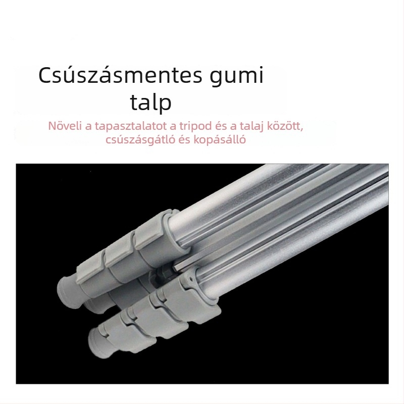 Trípód alumínium ötvözetből, gömbfejes fej, 5 részes, teherbírás 5 kg, gyorskioldó lemez